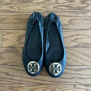 Tory Burch Black Minnie Ballet Flat